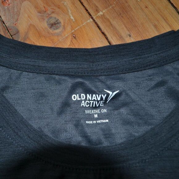 𝅺OLD Navy Active wear tank crop top camisole woven bottom sleeveless grey Small - Picture 5 of 10